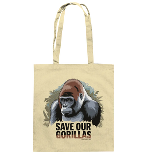 Starker Gorilla – Für den Schutz der Natur - Baumwolltasche Bright Lights Arts