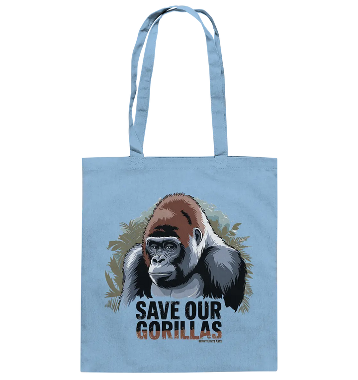 Starker Gorilla – Für den Schutz der Natur - Baumwolltasche Bright Lights Arts