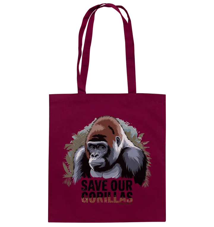 Starker Gorilla – Für den Schutz der Natur - Baumwolltasche Bright Lights Arts
