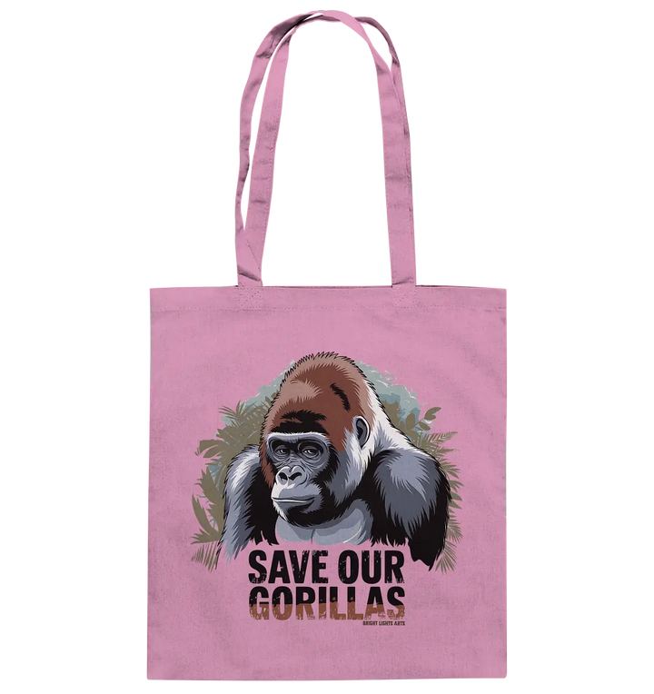 Starker Gorilla – Für den Schutz der Natur - Baumwolltasche Bright Lights Arts