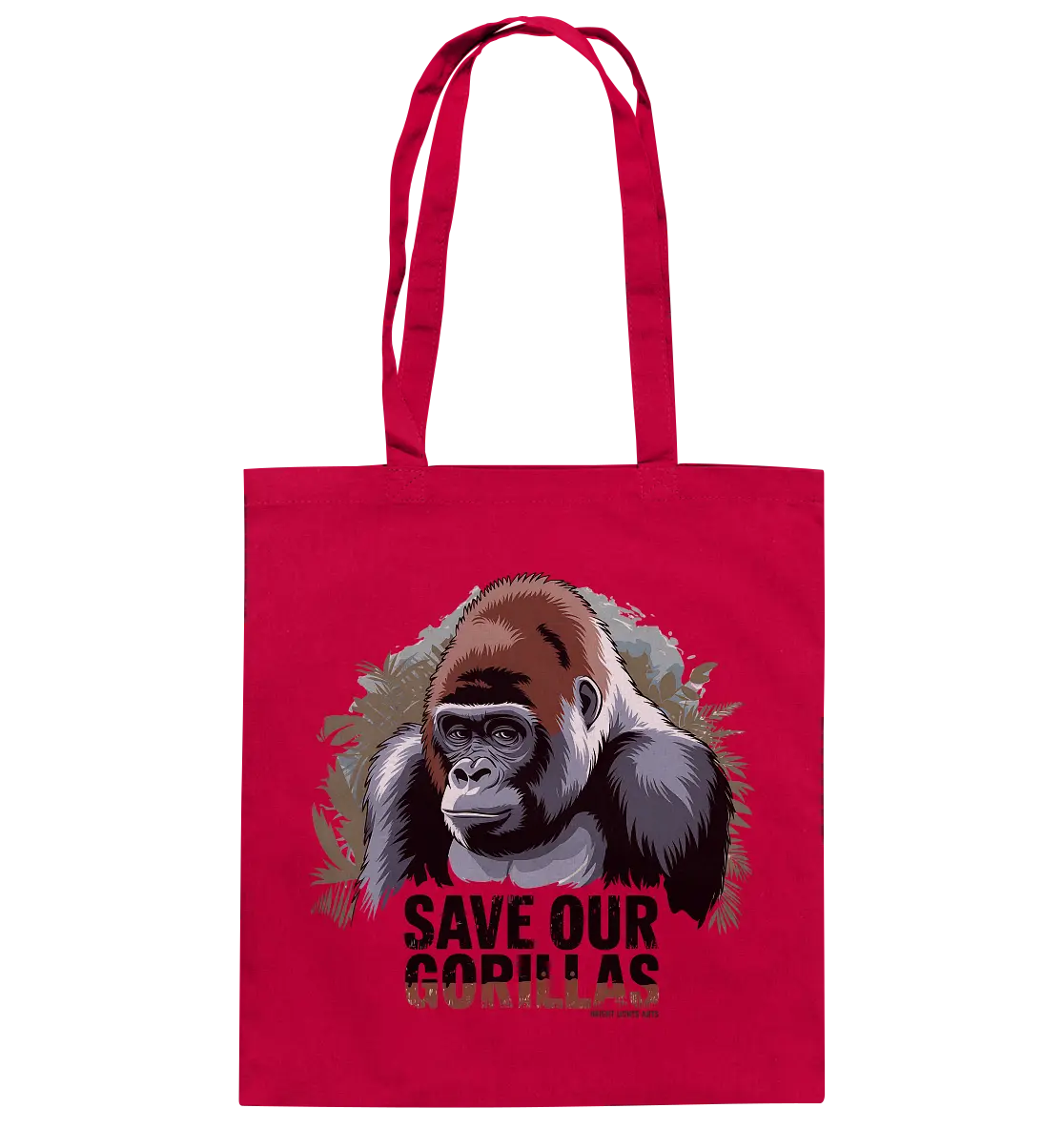 Starker Gorilla – Für den Schutz der Natur - Baumwolltasche Bright Lights Arts