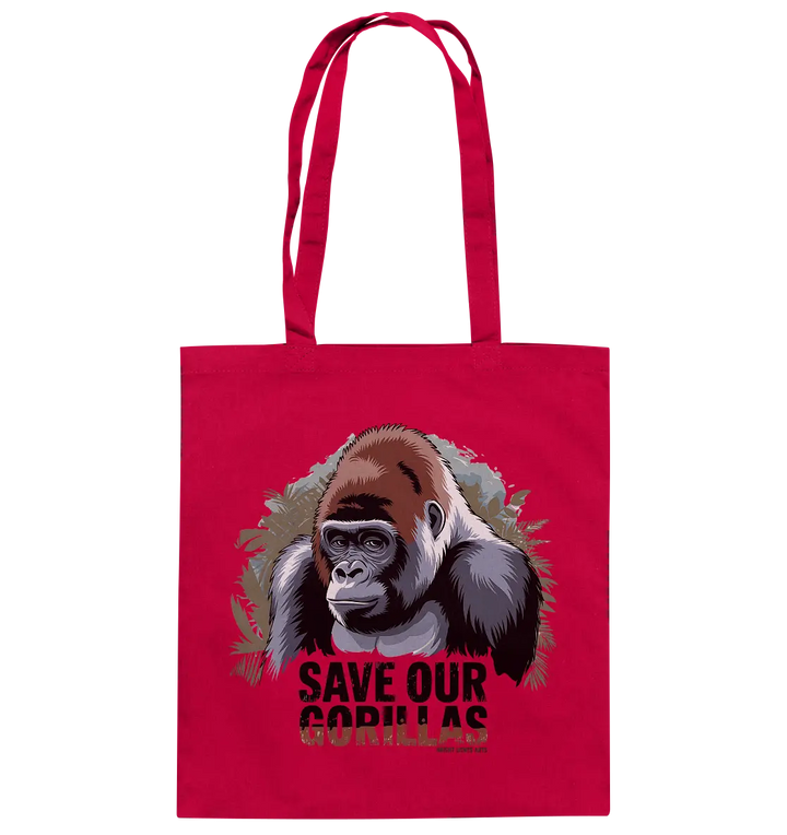 Starker Gorilla – Für den Schutz der Natur - Baumwolltasche Bright Lights Arts