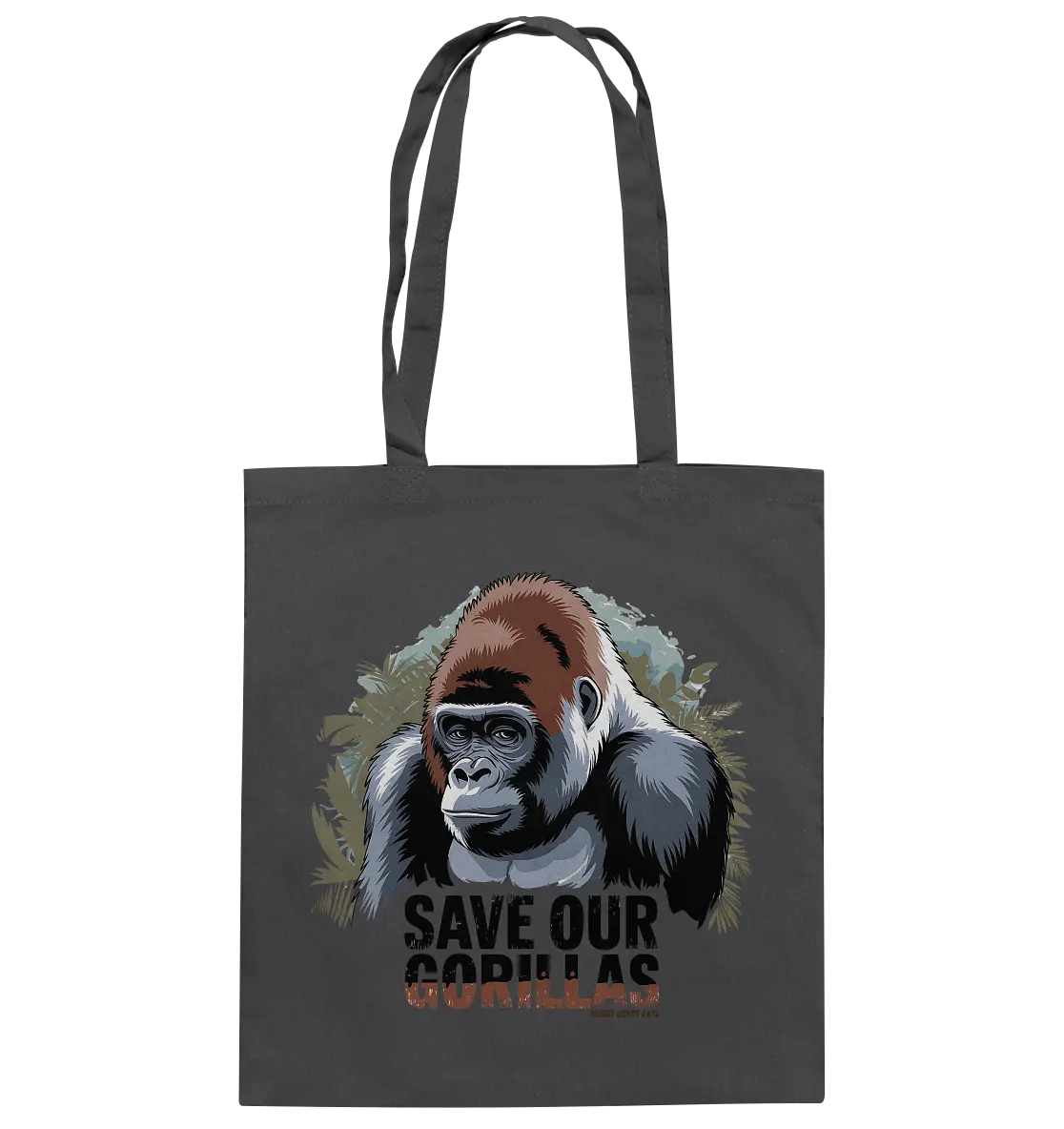 Starker Gorilla – Für den Schutz der Natur - Baumwolltasche Bright Lights Arts