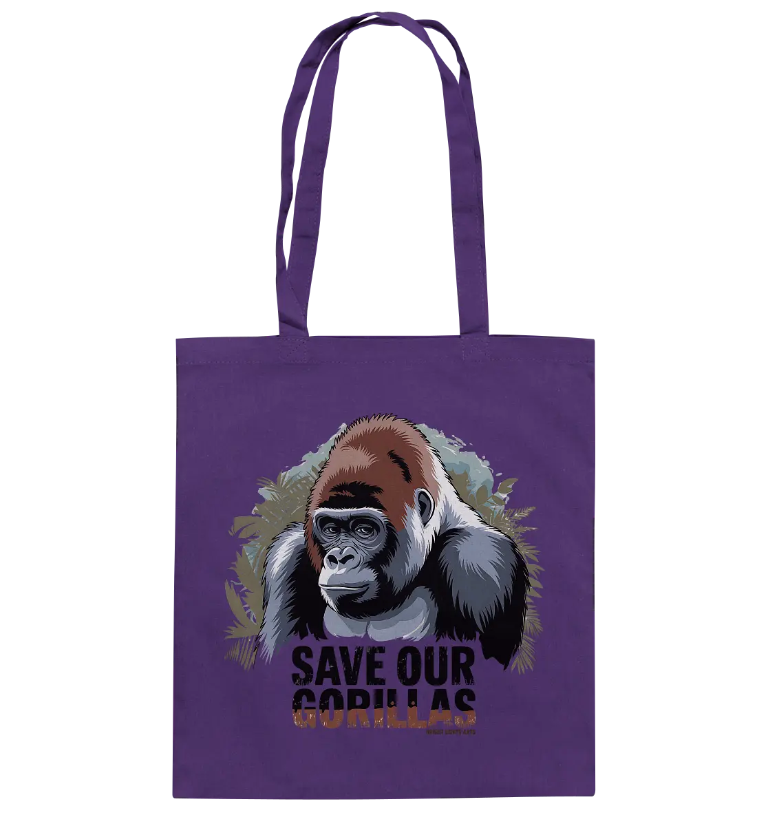 Starker Gorilla – Für den Schutz der Natur - Baumwolltasche Bright Lights Arts