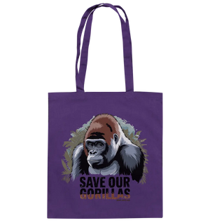 Starker Gorilla – Für den Schutz der Natur - Baumwolltasche Bright Lights Arts