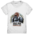 Starker Gorilla – Für den Schutz der Natur - Kids Premium Shirt Bright Lights Arts