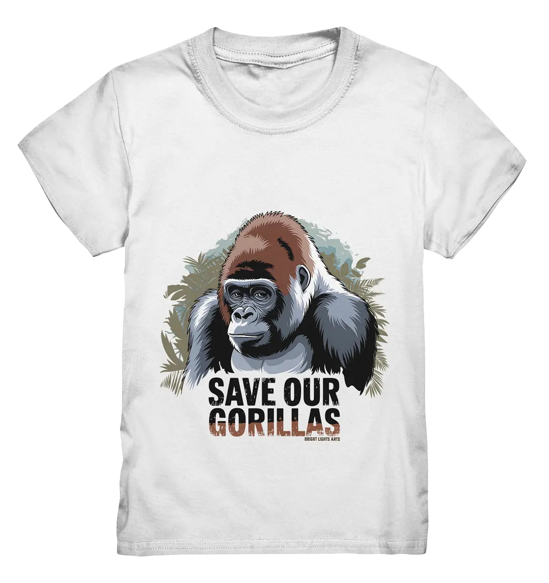 Starker Gorilla – Für den Schutz der Natur - Kids Premium Shirt Bright Lights Arts