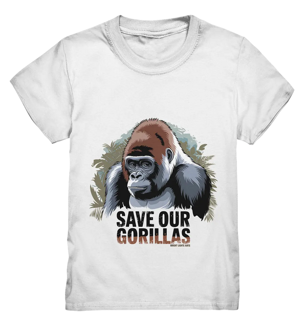 Starker Gorilla – Für den Schutz der Natur - Kids Premium Shirt Bright Lights Arts