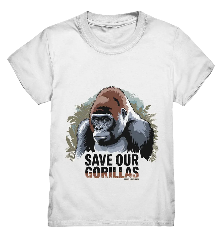 Starker Gorilla – Für den Schutz der Natur - Kids Premium Shirt Bright Lights Arts