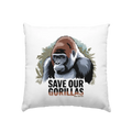Starker Gorilla – Für den Schutz der Natur - Kissen 40x40cm Bright Lights Arts