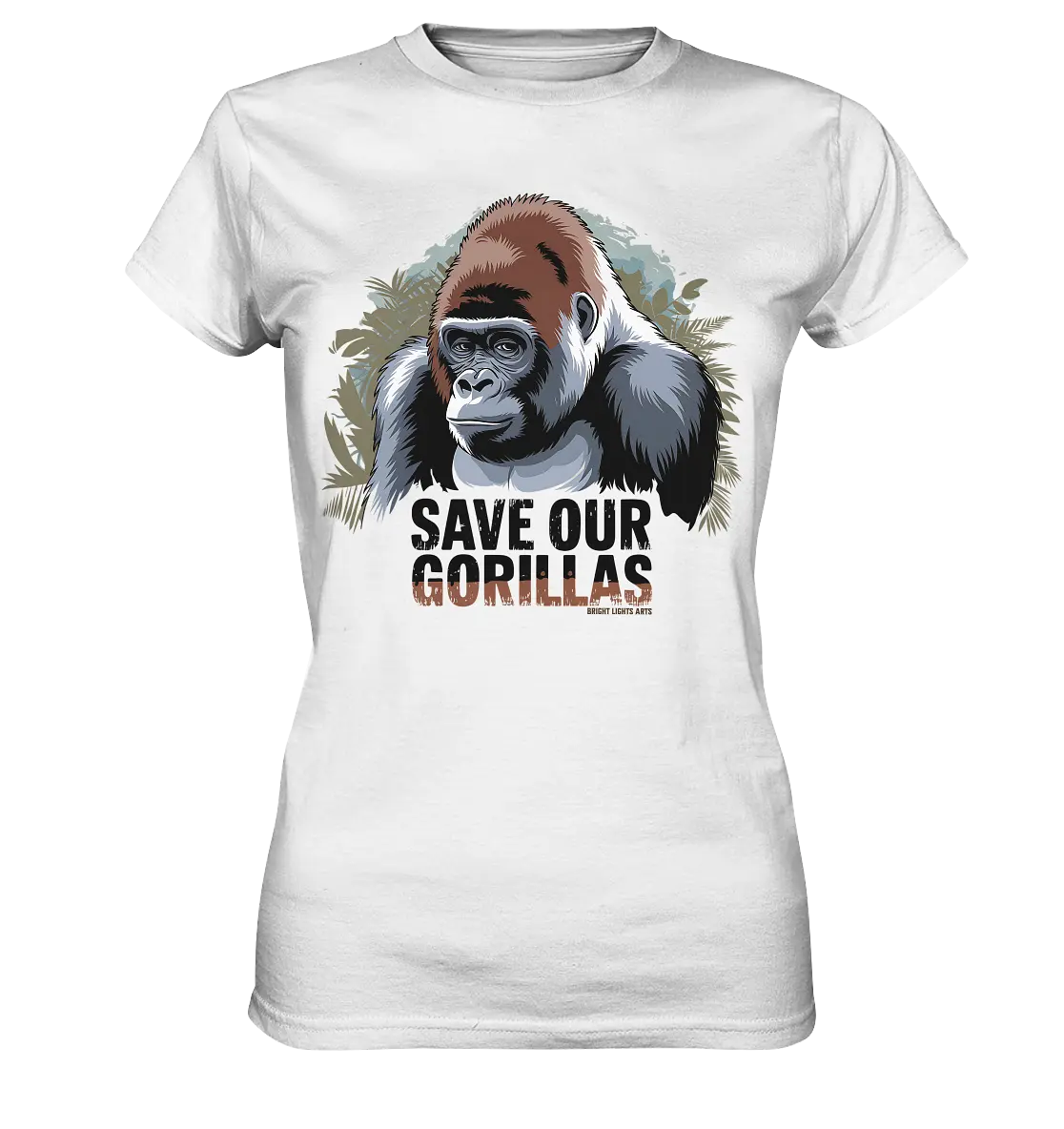 Starker Gorilla – Für den Schutz der Natur - Ladies Premium Shirt Bright Lights Arts