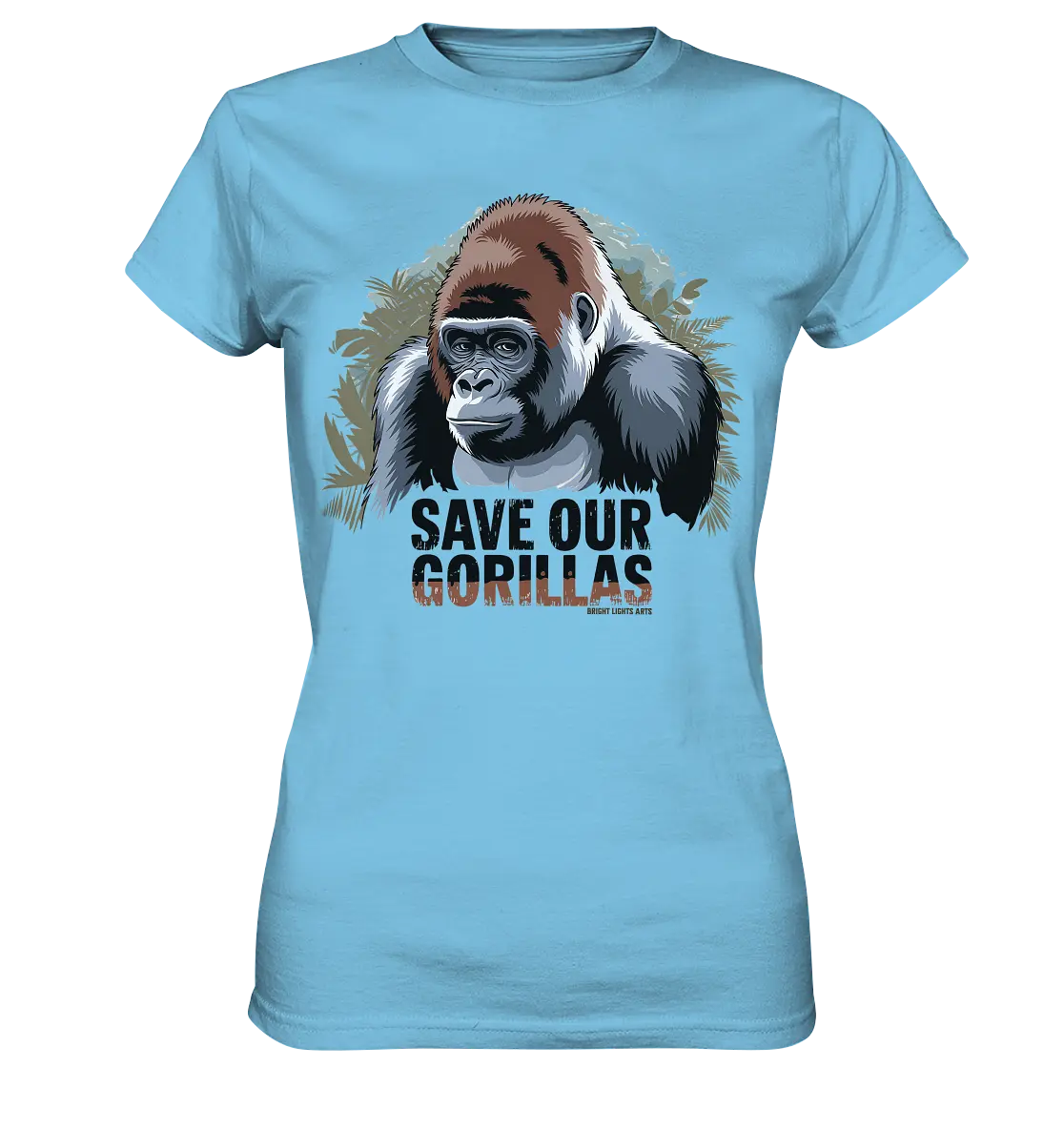 Starker Gorilla – Für den Schutz der Natur - Ladies Premium Shirt Bright Lights Arts