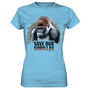 Starker Gorilla – Für den Schutz der Natur - Ladies Premium Shirt Bright Lights Arts