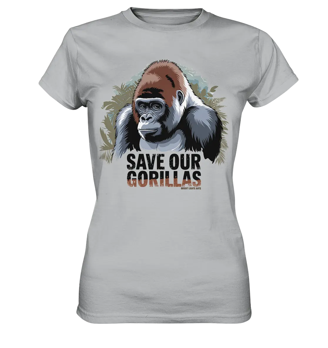 Starker Gorilla – Für den Schutz der Natur - Ladies Premium Shirt Bright Lights Arts
