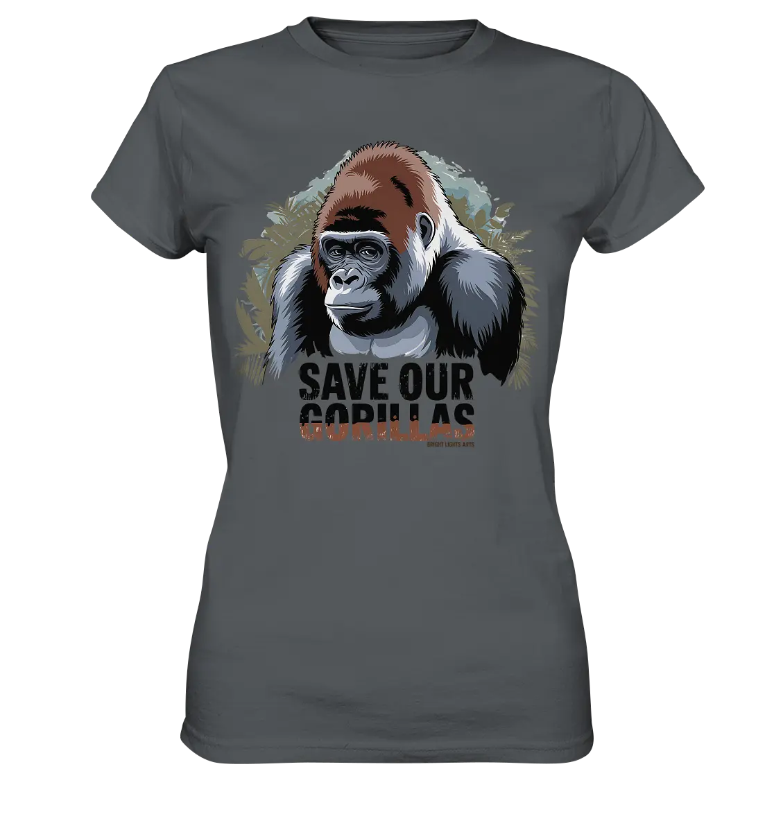 Starker Gorilla – Für den Schutz der Natur - Ladies Premium Shirt Bright Lights Arts