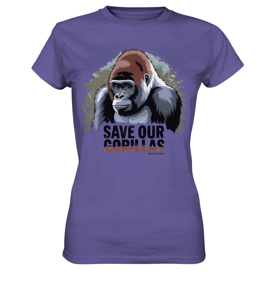 Starker Gorilla – Für den Schutz der Natur - Ladies Premium Shirt Bright Lights Arts