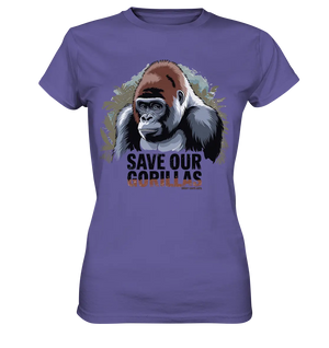 Starker Gorilla – Für den Schutz der Natur - Ladies Premium Shirt Bright Lights Arts