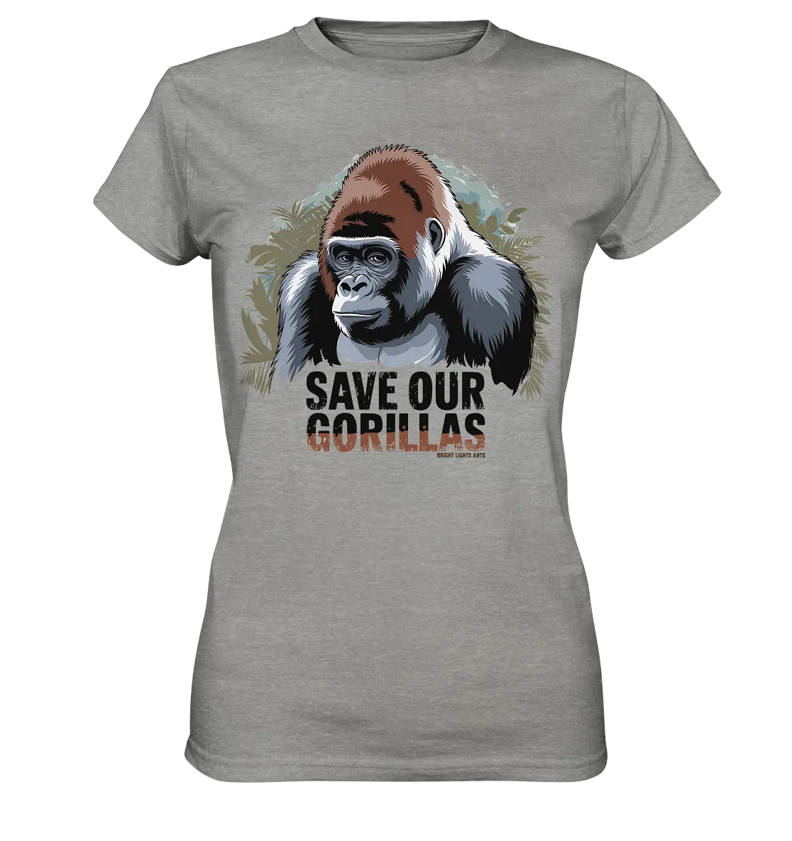 Starker Gorilla – Für den Schutz der Natur - Ladies Premium Shirt Bright Lights Arts