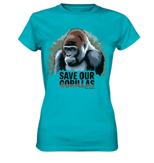 Starker Gorilla – Für den Schutz der Natur - Ladies Premium Shirt Bright Lights Arts