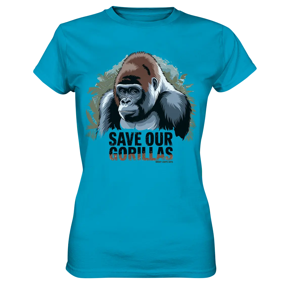 Starker Gorilla – Für den Schutz der Natur - Ladies Premium Shirt Bright Lights Arts