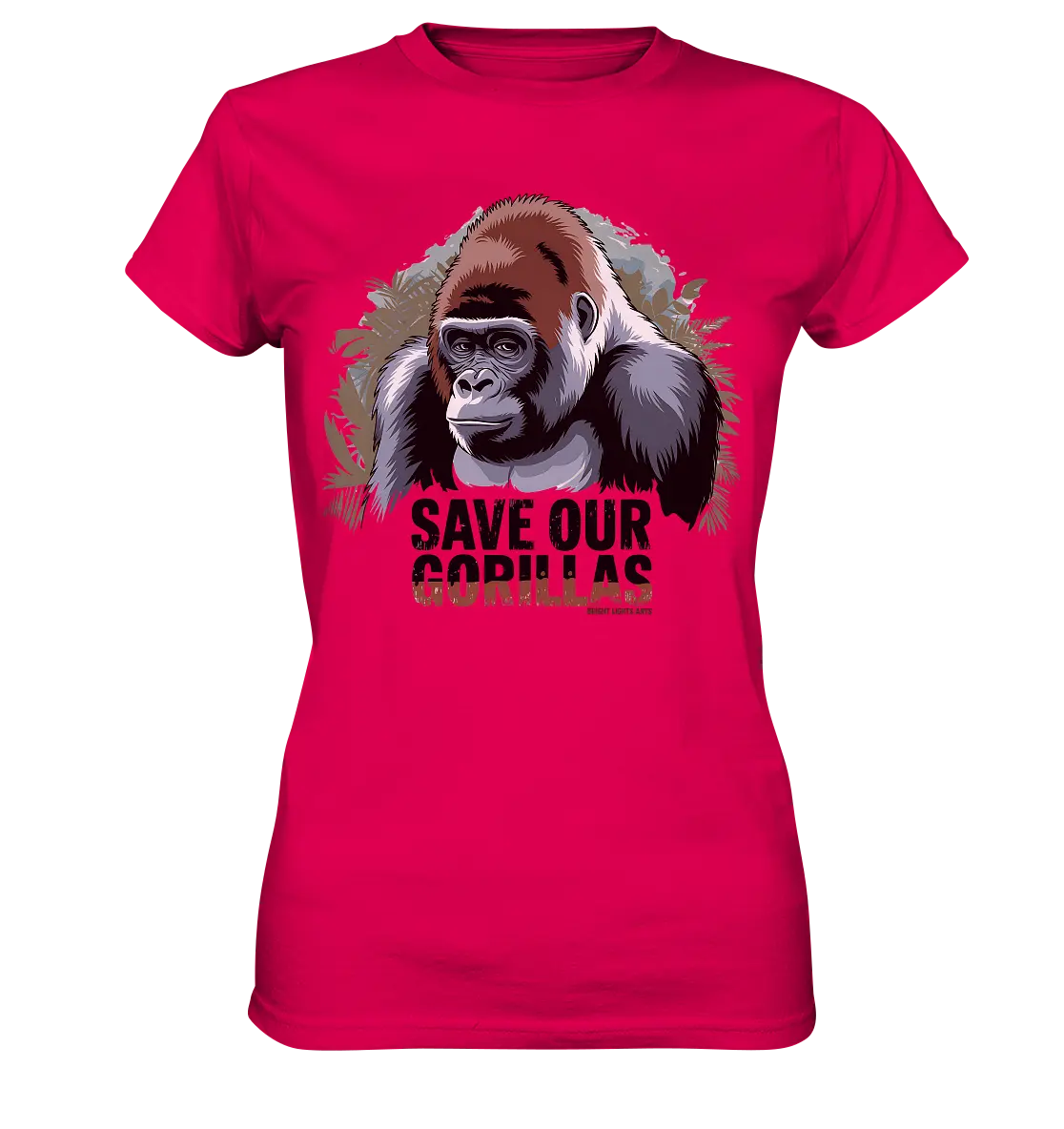 Starker Gorilla – Für den Schutz der Natur - Ladies Premium Shirt Bright Lights Arts