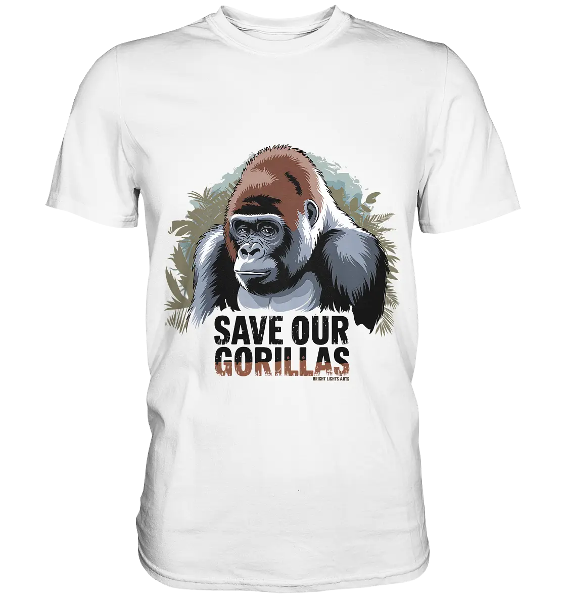 Starker Gorilla – Für den Schutz der Natur - Premium Shirt Bright Lights Arts