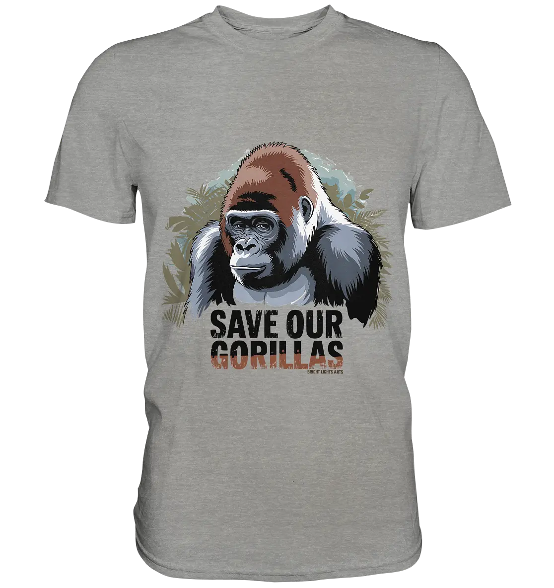 Starker Gorilla – Für den Schutz der Natur - Premium Shirt Bright Lights Arts