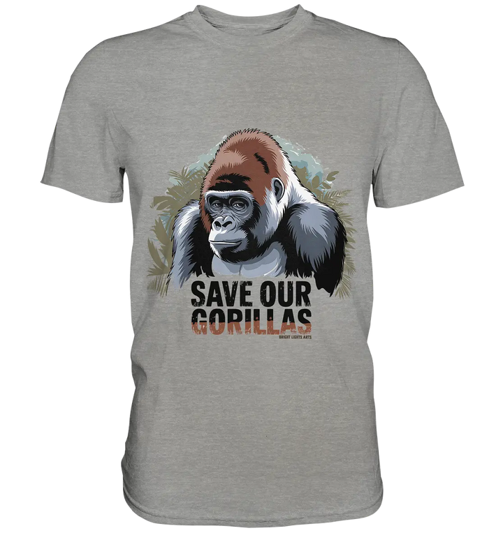 Starker Gorilla – Für den Schutz der Natur - Premium Shirt Bright Lights Arts