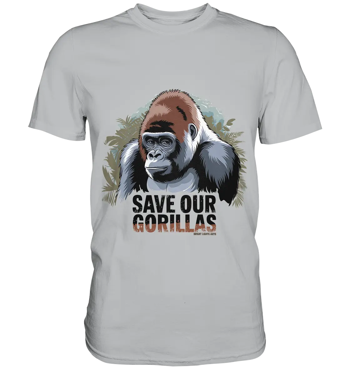 Starker Gorilla – Für den Schutz der Natur - Premium Shirt Bright Lights Arts