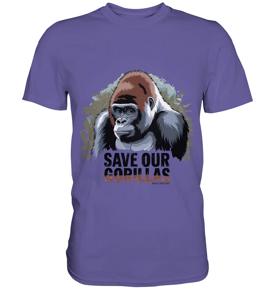 Starker Gorilla – Für den Schutz der Natur - Premium Shirt Bright Lights Arts