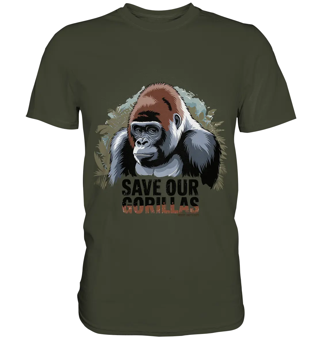 Starker Gorilla – Für den Schutz der Natur - Premium Shirt Bright Lights Arts