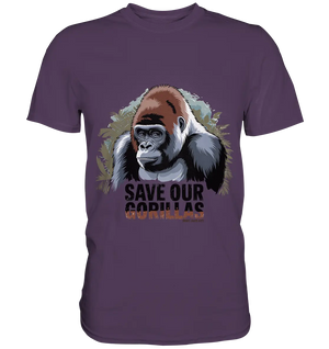 Starker Gorilla – Für den Schutz der Natur - Premium Shirt Bright Lights Arts