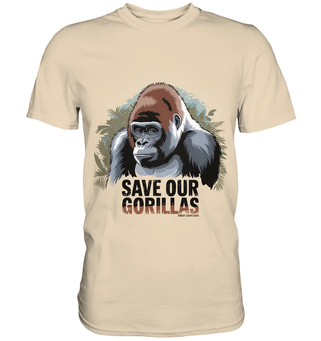 Starker Gorilla – Für den Schutz der Natur - Premium Shirt Bright Lights Arts
