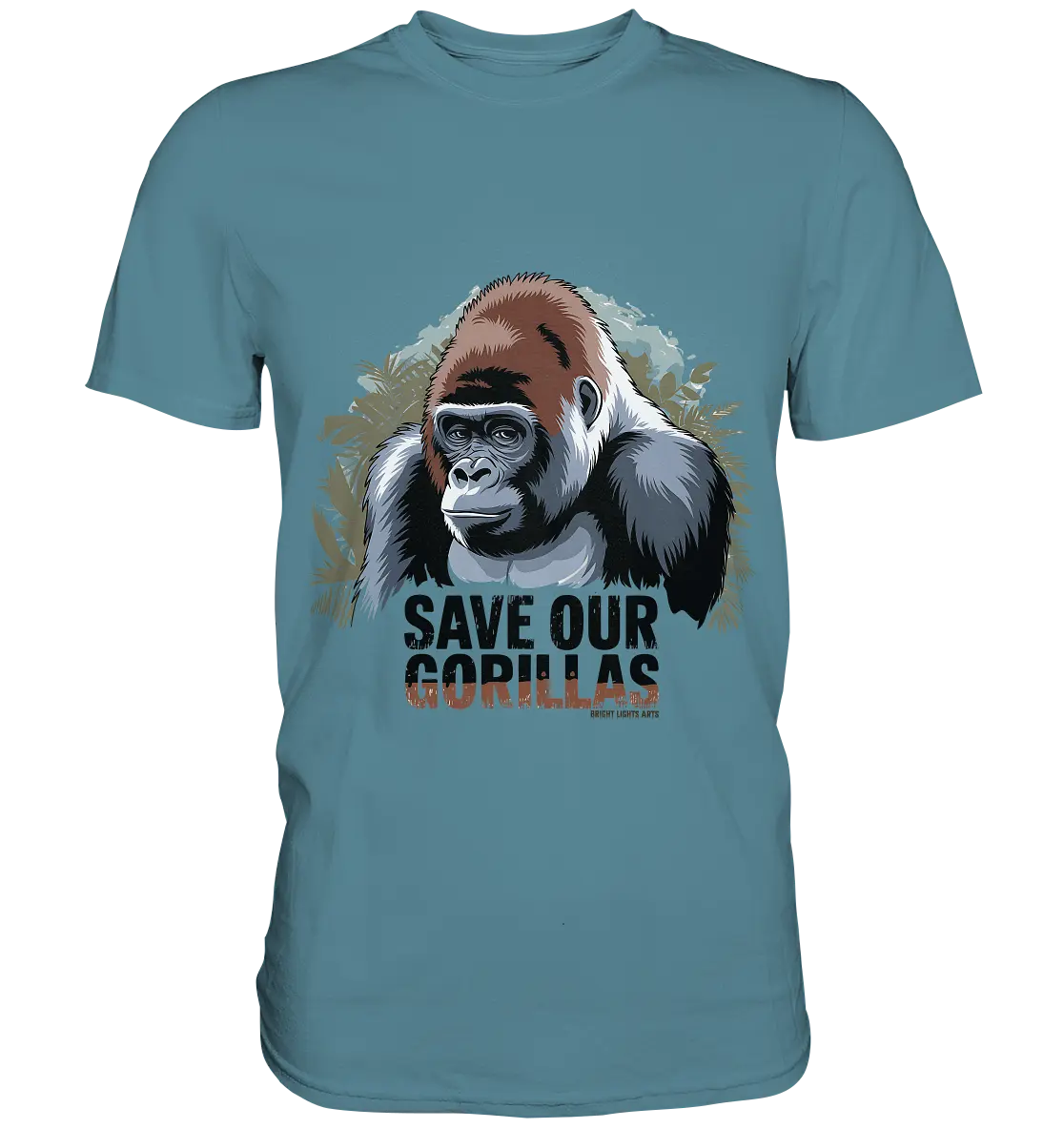 Starker Gorilla – Für den Schutz der Natur - Premium Shirt Bright Lights Arts