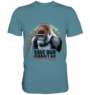 Starker Gorilla – Für den Schutz der Natur - Premium Shirt Bright Lights Arts