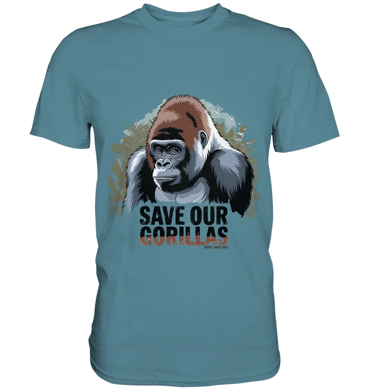 Starker Gorilla – Für den Schutz der Natur - Premium Shirt Bright Lights Arts