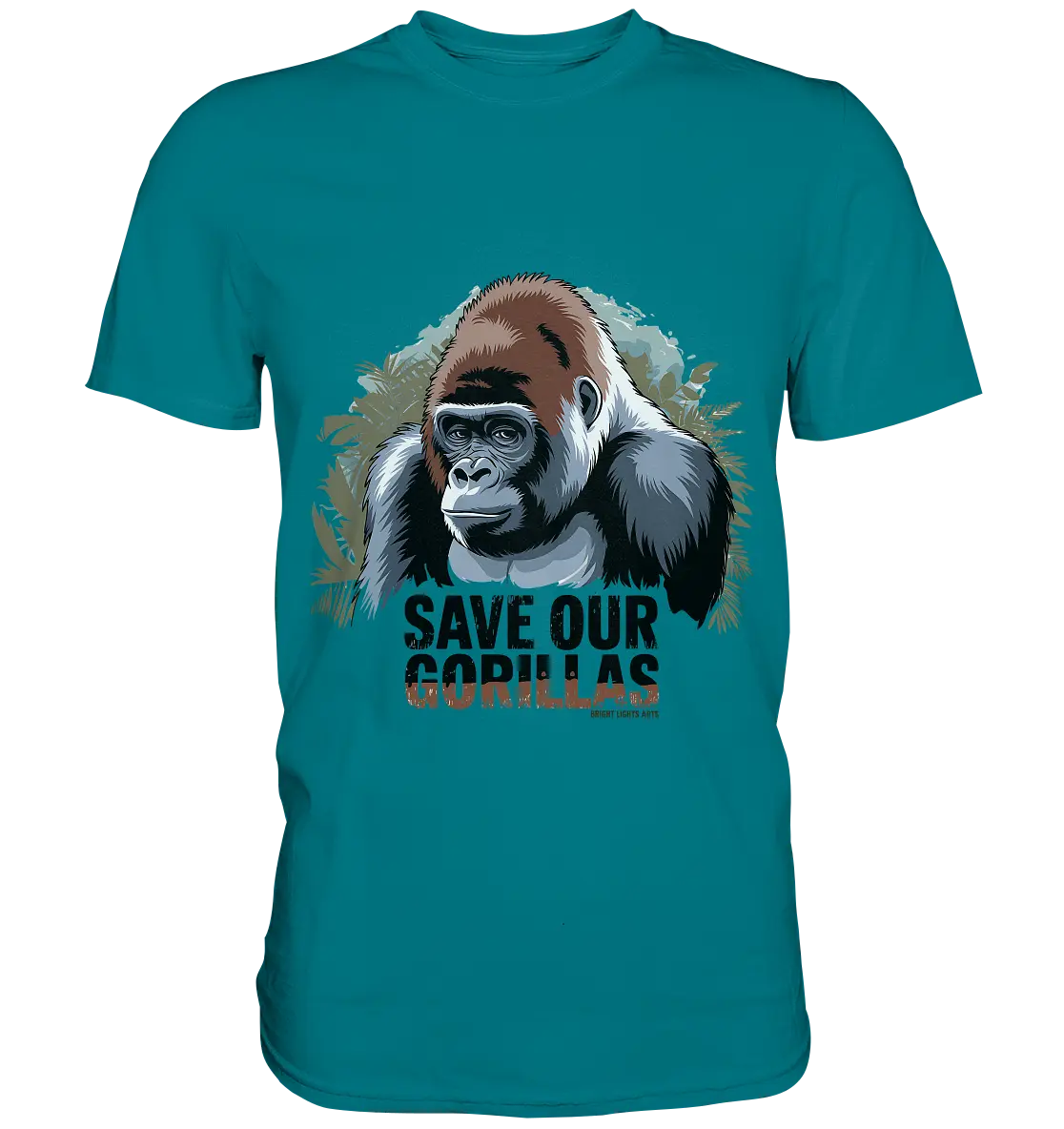 Starker Gorilla – Für den Schutz der Natur - Premium Shirt Bright Lights Arts