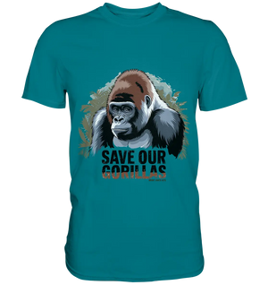 Starker Gorilla – Für den Schutz der Natur - Premium Shirt Bright Lights Arts