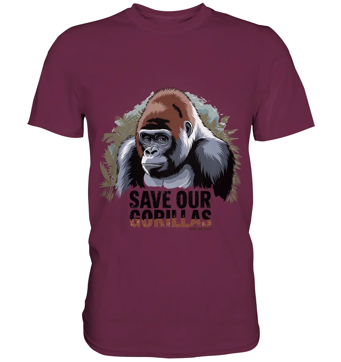Starker Gorilla – Für den Schutz der Natur - Premium Shirt Bright Lights Arts