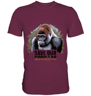 Starker Gorilla – Für den Schutz der Natur - Premium Shirt Bright Lights Arts