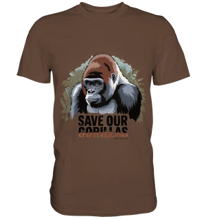 Starker Gorilla – Für den Schutz der Natur - Premium Shirt Bright Lights Arts