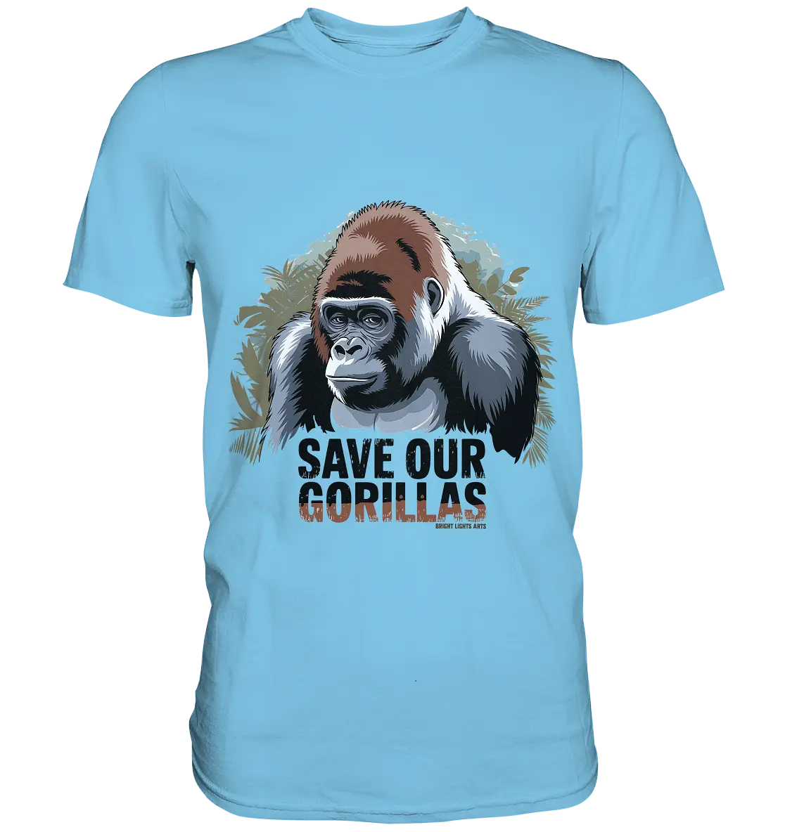 Starker Gorilla – Für den Schutz der Natur - Premium Shirt Bright Lights Arts