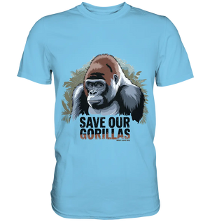 Starker Gorilla – Für den Schutz der Natur - Premium Shirt Bright Lights Arts