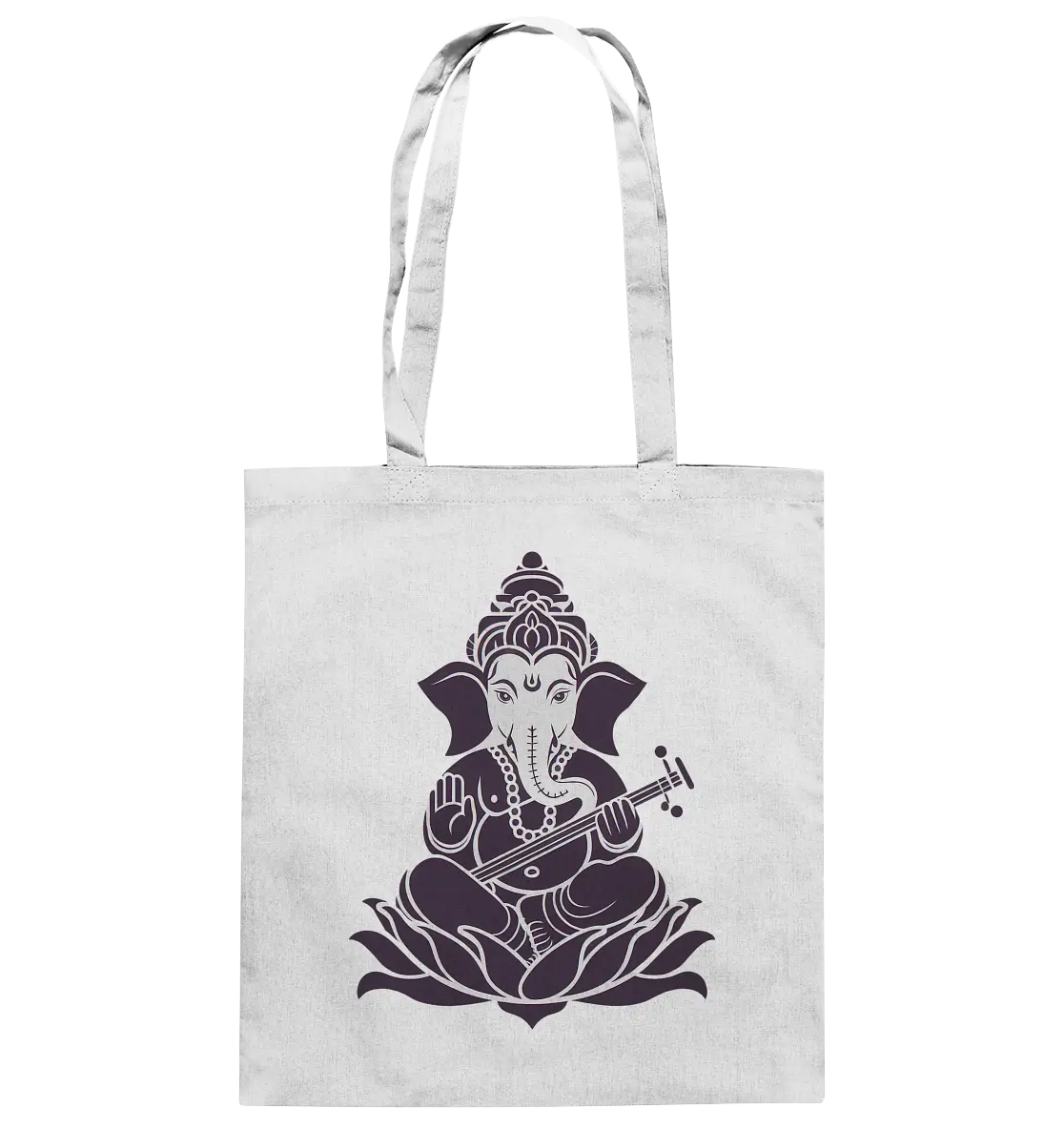 Stilisierte Ganesha-Meditation – Göttliche Harmonie - Baumwolltasche Bright Lights Arts