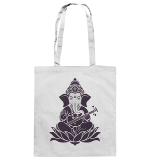 Stilisierte Ganesha-Meditation – Göttliche Harmonie - Baumwolltasche Bright Lights Arts