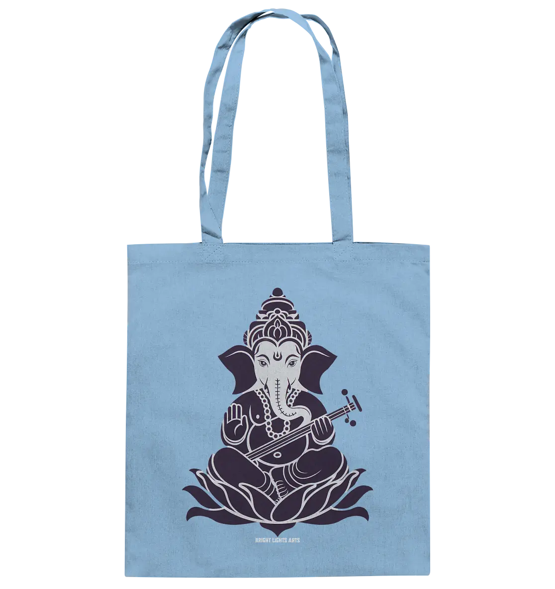 Stilisierte Ganesha-Meditation – Göttliche Harmonie - Baumwolltasche Bright Lights Arts