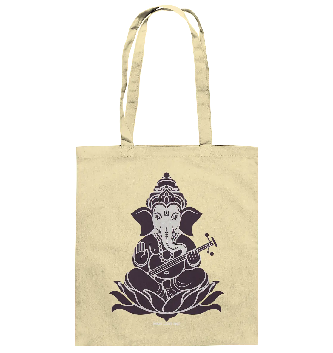 Stilisierte Ganesha-Meditation – Göttliche Harmonie - Baumwolltasche Bright Lights Arts