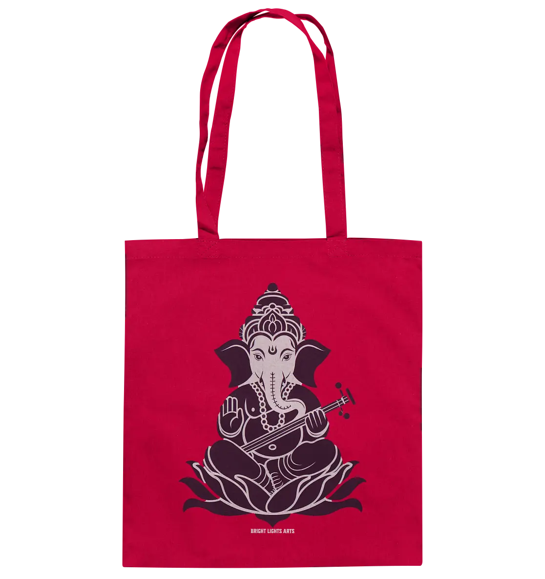 Stilisierte Ganesha-Meditation – Göttliche Harmonie - Baumwolltasche Bright Lights Arts