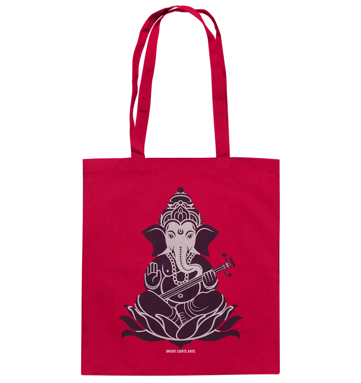 Stilisierte Ganesha-Meditation – Göttliche Harmonie - Baumwolltasche Bright Lights Arts
