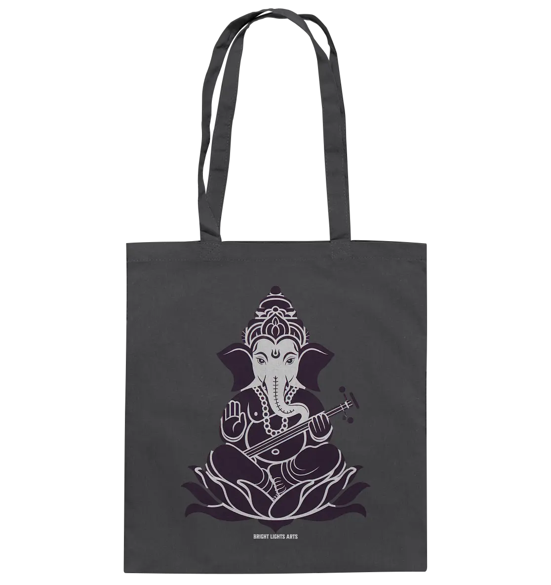 Stilisierte Ganesha-Meditation – Göttliche Harmonie - Baumwolltasche Bright Lights Arts